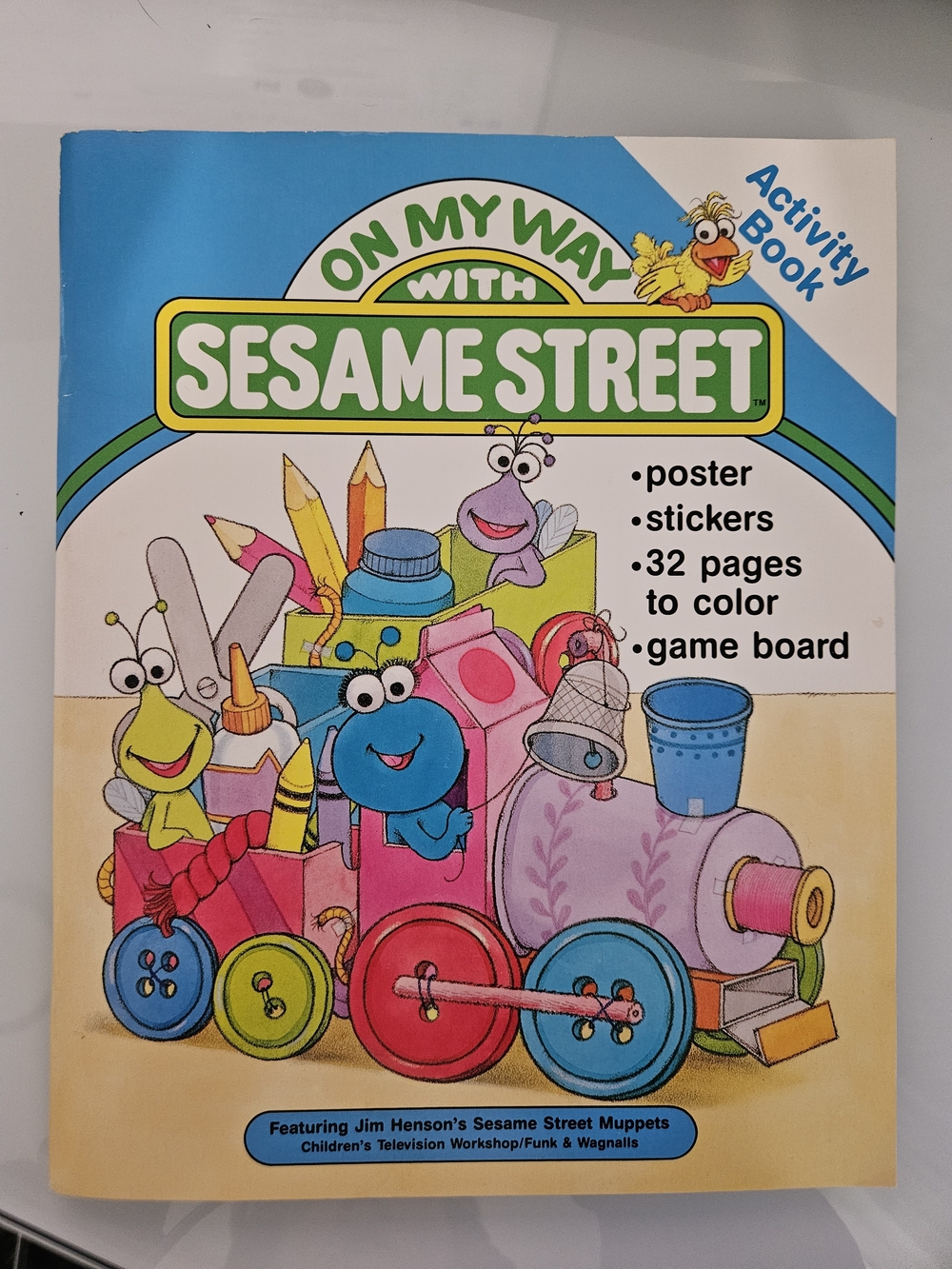 Vintage 1989 Sesame Street Activity Book